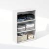 Furinno Reed Closet Organizers and Storage, 5-Tier Closet Organizer, Open Shelf Closet Storage, for Wardrobe, Bedroom, Living Room, White(Plain White)