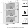 Furinno Reed Closet Organizers and Storage, 5-Tier Closet Organizer, Open Shelf Closet Storage, for Wardrobe, Bedroom, Living Room, White(Plain White)
