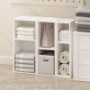 Furinno Reed Closet Organizers and Storage, 5-Tier Closet Organizer, Open Shelf Closet Storage, for Wardrobe, Bedroom, Living Room, White(White)
