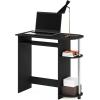Furinno Simplistic Easy Assembly Computer Desk, With Keyboard Tray, Light Cherry/Black(Americano/Stainless Steel)
