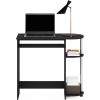 Furinno Simplistic Easy Assembly Computer Desk, With Keyboard Tray, Light Cherry/Black(Americano/Stainless Steel)