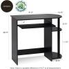 Furinno Simplistic Easy Assembly Computer Desk, With Keyboard Tray, Light Cherry/Black(Espresso/Black)