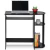 Furinno Simplistic Easy Assembly Computer Desk, With Keyboard Tray, Light Cherry/Black(Espresso/Black)