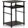 Furinno Simplistic Easy Assembly Computer Desk, With Keyboard Tray, Light Cherry/Black(Espresso/Black)