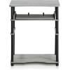 Furinno Simplistic Easy Assembly Computer Desk, With Keyboard Tray, Light Cherry/Black(French Oak Grey/Black)