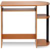 Furinno Simplistic Easy Assembly Computer Desk, With Keyboard Tray, Light Cherry/Black(Light Cherry Oak/Black)