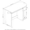 Furinno Simplistic Easy Assembly Computer Desk, With Keyboard Tray, Light Cherry/Black(White Oak/Stainless Steel)
