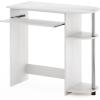 Furinno Simplistic Easy Assembly Computer Desk, With Keyboard Tray, Light Cherry/Black(White Oak/Stainless Steel)
