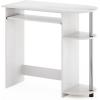 Furinno Simplistic Easy Assembly Computer Desk, With Keyboard Tray, Light Cherry/Black(White Oak/Stainless Steel)