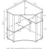 Furinno TURN-N-TUBE Desk, Gaming Desk with Shelves, Corner Computer Desk with Shelves, Office Desk, Space Saving, For Home Office, Bedroom, Columbia Walnut(Columbia Walnut/Black)