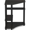 Furinno TURN-N-TUBE Desk, Gaming Desk with Shelves, Corner Computer Desk with Shelves, Office Desk, Space Saving, For Home Office, Bedroom, Columbia Walnut(Espresso/Black)