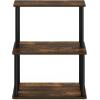 Furinno Turn-N-Tube 3-Tier Toolless Multipurpose Printer Stand Display Storage Shelf(Amber Pine/Black)