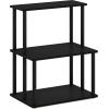 Furinno Turn-N-Tube 3-Tier Toolless Multipurpose Printer Stand Display Storage Shelf(Americano/Black)