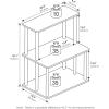 Furinno Turn-N-Tube 3-Tier Toolless Multipurpose Printer Stand Display Storage Shelf(Americano/Black)