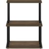 Furinno Turn-N-Tube 3-Tier Toolless Multipurpose Printer Stand Display Storage Shelf(Columbia Walnut/Black)