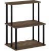 Furinno Turn-N-Tube 3-Tier Toolless Multipurpose Printer Stand Display Storage Shelf(Columbia Walnut/Black)