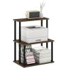 Furinno Turn-N-Tube 3-Tier Toolless Multipurpose Printer Stand Display Storage Shelf(Columbia Walnut/Black)