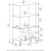 Furinno Turn-N-Tube 3-Tier Toolless Multipurpose Printer Stand Display Storage Shelf(Dark Americano/Black)