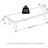 Furinno Turn-N-Tube Monitor Riser Stand, White Oak, Stainless Steel Tubes(Amber Pine/Black)