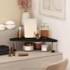 Furinno Turn-N-Tube Monitor Riser Stand, White Oak, Stainless Steel Tubes(Americano)