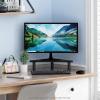 Furinno Turn-N-Tube Monitor Riser Stand, White Oak, Stainless Steel Tubes(Espresso/Black)