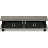 Furinno Turn-N-Tube Monitor Riser Stand, White Oak, Stainless Steel Tubes(French Oak Grey/Black)