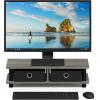 Furinno Turn-N-Tube Monitor Riser Stand, White Oak, Stainless Steel Tubes(French Oak Grey/Black)