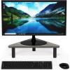 Furinno Turn-N-Tube Monitor Riser Stand, White Oak, Stainless Steel Tubes(French Oak/Black)