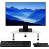 Furinno Turn-N-Tube Monitor Riser Stand, White Oak, Stainless Steel Tubes(White Oak)