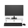 Furinno Turn-N-Tube Monitor Riser Stand, White Oak, Stainless Steel Tubes(White/White)