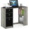 FURINNO Computer Study Writing Desk, Espresso, Model:15110EXBR(French Oak/Black)