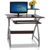 Furinno Besi New Office Computer Desk, Dark Wood Grain