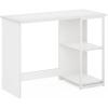 Furinno Camnus Modern Living Computer Desk 40 Inch, Americano/Black(Solid White/White)