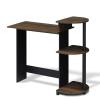 Furinno EFFICIENT Desk, 28.6″ Wide Gaming Desk with 3 Open Side Shelves, Laptop Notebook Computer Desk, Office Desk for Home Office, Study Room, Dorm, Bedroom, Americano(Columbia Walnut/Black)