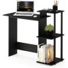 Furinno EFFICIENT Desk, 28.6″ Wide Gaming Desk with 3 Open Side Shelves, Laptop Notebook Computer Desk, Office Desk for Home Office, Study Room, Dorm, Bedroom, Americano(Americano/Black)