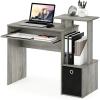 Furinno Econ Multipurpose Home Office Computer Writing Desk, White/Black(Grey Oak)
