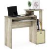 Furinno Econ Multipurpose Home Office Computer Writing Desk, White/Black(Sonoma Oak/Ivory)