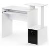 Furinno Econ Multipurpose Home Office Computer Writing Desk, White/Black(White/Black)