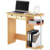 Furinno GO GREEN Desk, 31.5″ Wide Gaming Desk with 2 Side Shelves and Storage Bins, Computer Desk, Office Desk for Home Office, Study Room, Dorm, Bedroom, Beech(Beech/Ivory/White)