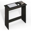 Furinno GO GREEN Desk, 31.5″ Wide Gaming Desk with 2 Side Shelves and Storage Bins, Computer Desk, Office Desk for Home Office, Study Room, Dorm, Bedroom, Beech(Black Espresso)