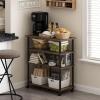 Furinno PASIR Book Shelf, 4-Tier Bookshelf, Bookcase with Open Shelf, 9.4 x 23.6 x 41.7, for Living Room, Bedroom, Home Office, Espresso(Columbia Walnut/Black)