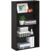 Furinno PASIR Book Shelf, 4-Tier Bookshelf, Bookcase with Open Shelf, 9.4 x 23.6 x 41.7, for Living Room, Bedroom, Home Office, Espresso(Espresso)