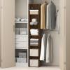 Furinno Reed Closet Organizers and Storage, 5-Tier Closet Organizer, Open Shelf Closet Storage, for Wardrobe, Bedroom, Living Room, White(Amber Pine)