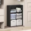 Furinno Reed Closet Organizers and Storage, 5-Tier Closet Organizer, Open Shelf Closet Storage, for Wardrobe, Bedroom, Living Room, White(Americano)