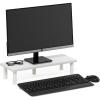 Furinno Turn-N-Tube Monitor Riser Stand, White Oak, Stainless Steel Tubes(White/White)