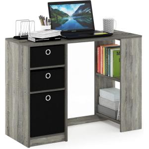 FURINNO Computer Study Writing Desk, Espresso, Model:15110EXBR(French Oak/Black)