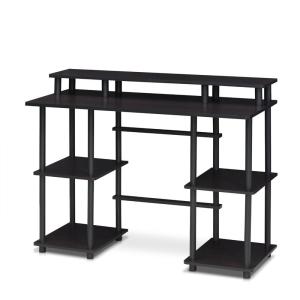 FURINNO Turn-N-Tube computer Desk, Espresso(Espresso/Black)