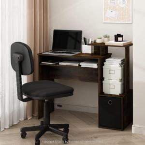 Furinno Econ Multipurpose Home Office Computer Writing Desk, White/Black(Amber Oak/Black)