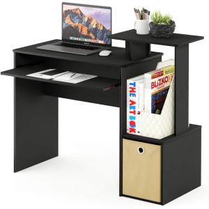 Furinno Econ Multipurpose Home Office Computer Writing Desk, White/Black(Black/Brown)
