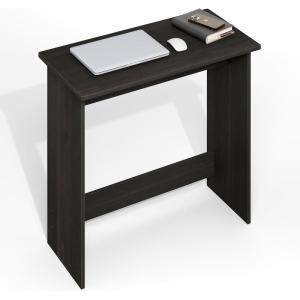 Furinno GO GREEN Desk, 31.5″ Wide Gaming Desk with 2 Side Shelves and Storage Bins, Computer Desk, Office Desk for Home Office, Study Room, Dorm, Bedroom, Beech(Black Espresso)